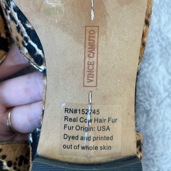Vince Camuto Animal Print Cow Hair Flats - Picture 12 of 13